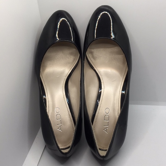 Aldo Ladies Black Patent Stiletto Heels Size 7.5 - Picture 7 of 10
